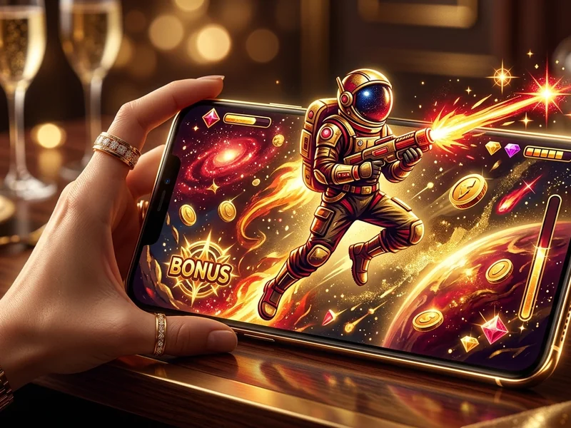 Pessoa jogando Spaceman em um smartphone, mostrando a facilidade de acesso móvel